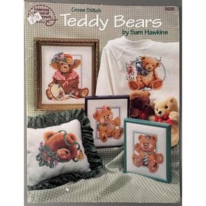 Cross Stitch Teddy Bears, Amer School of Needlework, Sam Hawkins #3620 11 patter
